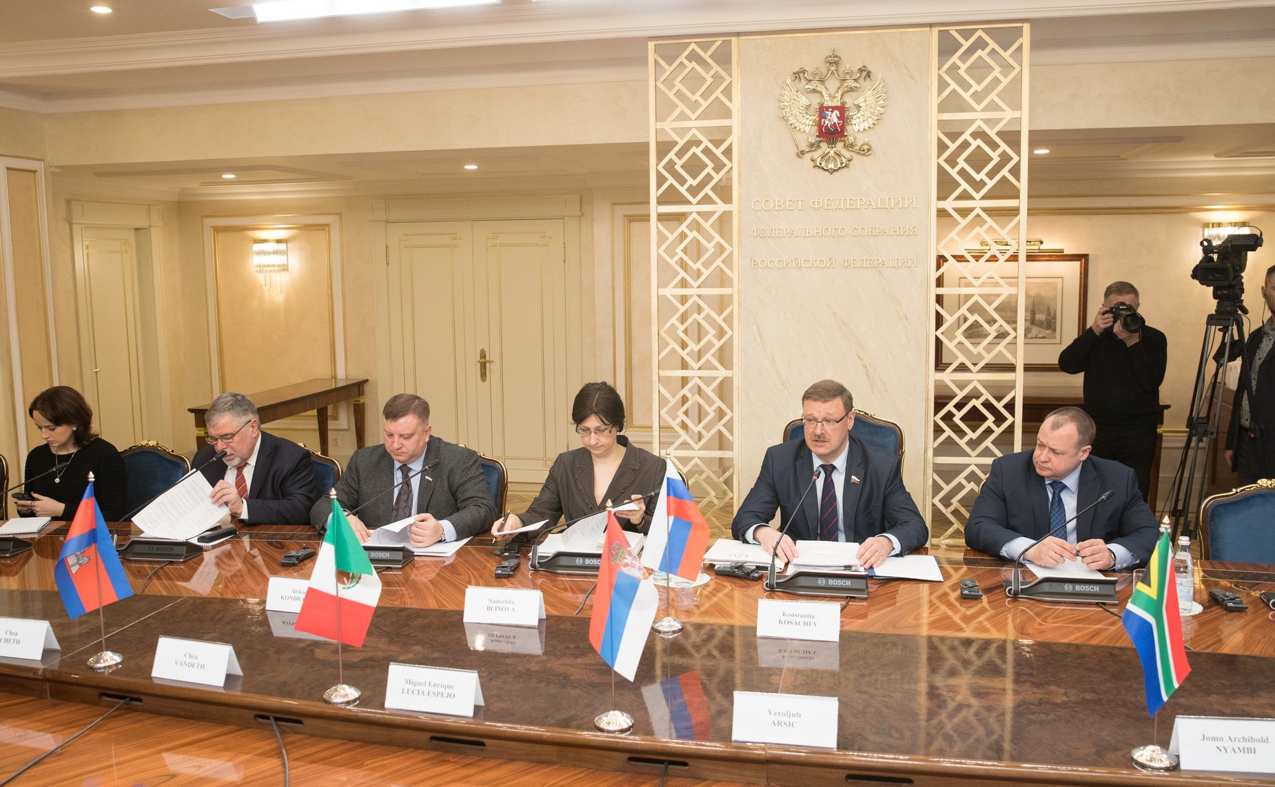 Встреча К. Косачева с международными наблюдателями