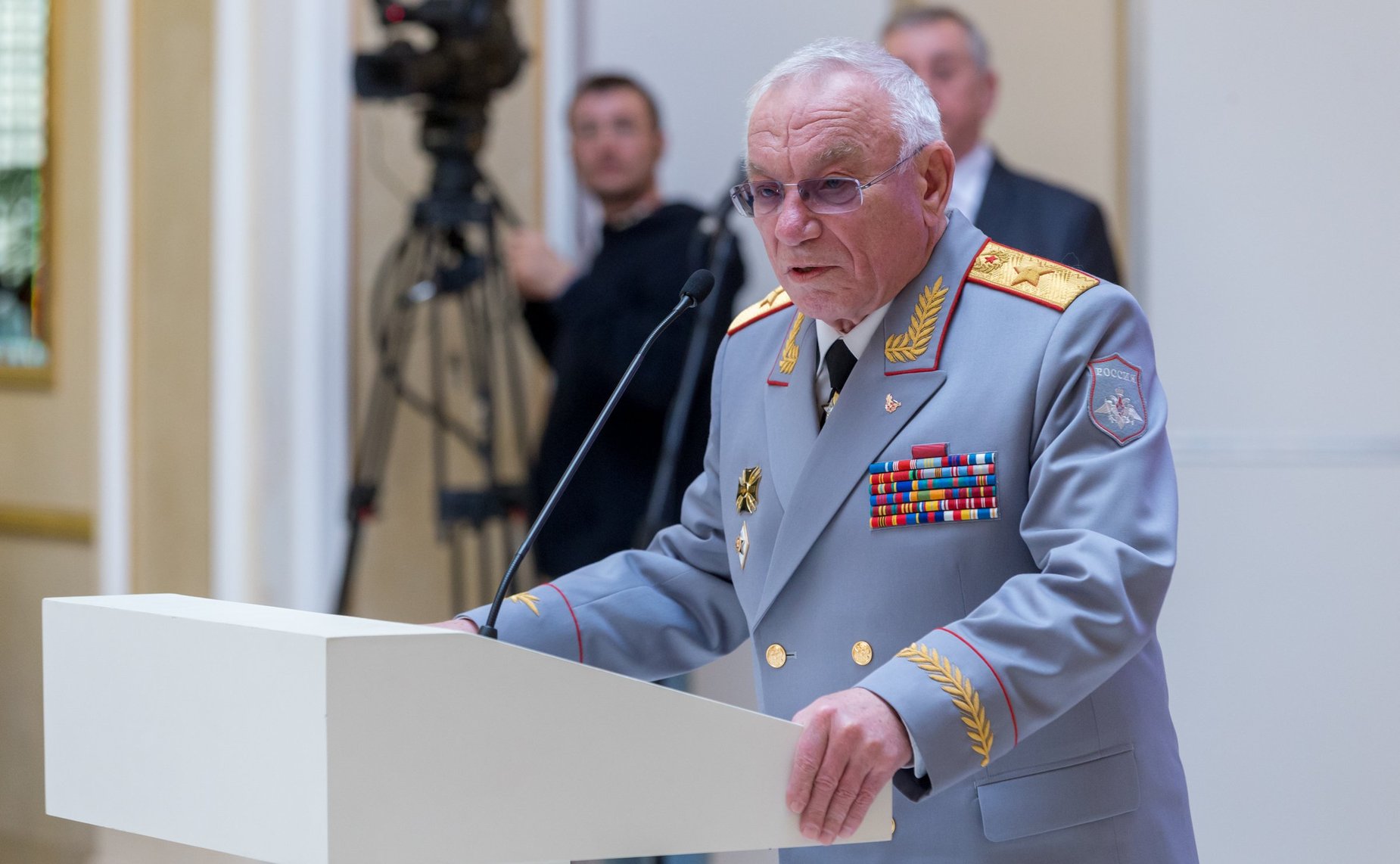 Открытие совместного торжественного заседания Комитета СФ по обороне и безопасности и Клуба военачальников Российской Федерации, посвященного 100-летию со дня создания Красной Армии