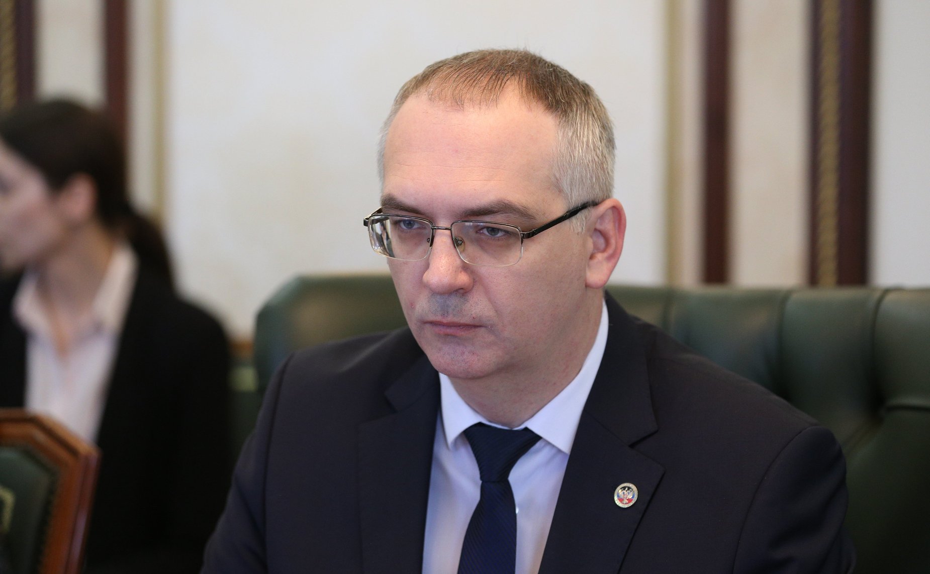 Встреча заместителя Председателя Совета Федерации Константина Косачева с Председателем Народного Совета Донецкой Народной Республики Владимиром Бидёвкой