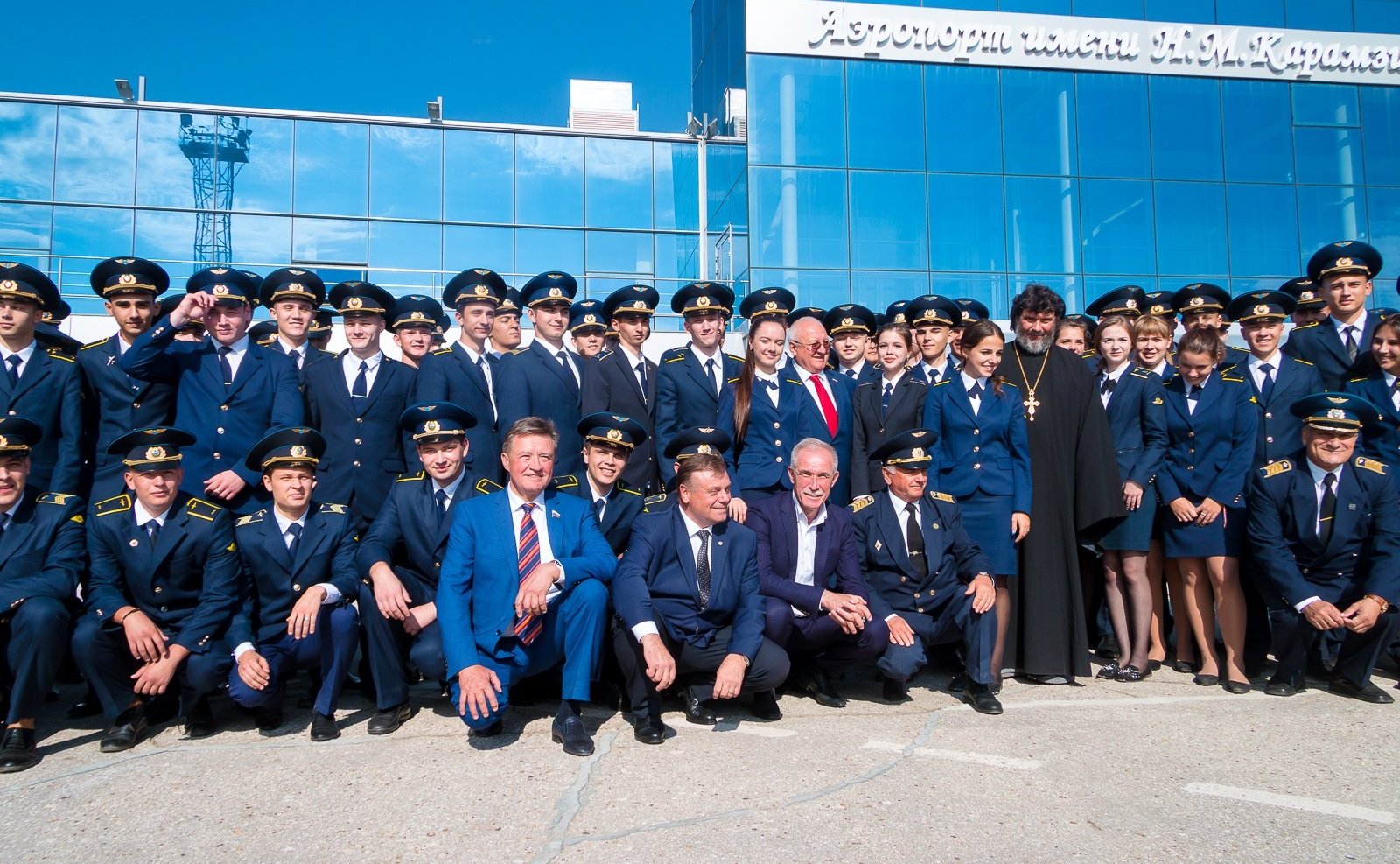 На открытии после реконструкции международного аэропорта имени Н.М. Карамзина