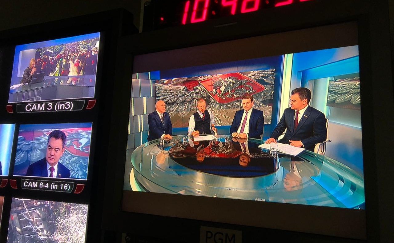 Съемки программы «Сенат» на телеканале «Россия 24», 2018