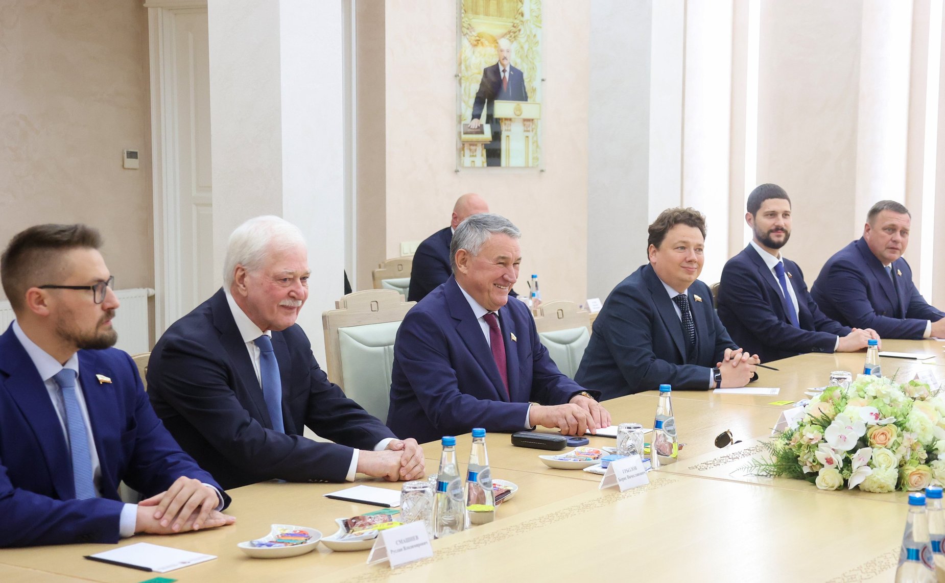 Встреча сенаторов с Председателем Совета Республики Национального собрания Беларуси Натальей Кочановой (фото: Пресс-служба Совета Республики Национального собрания Беларуси)