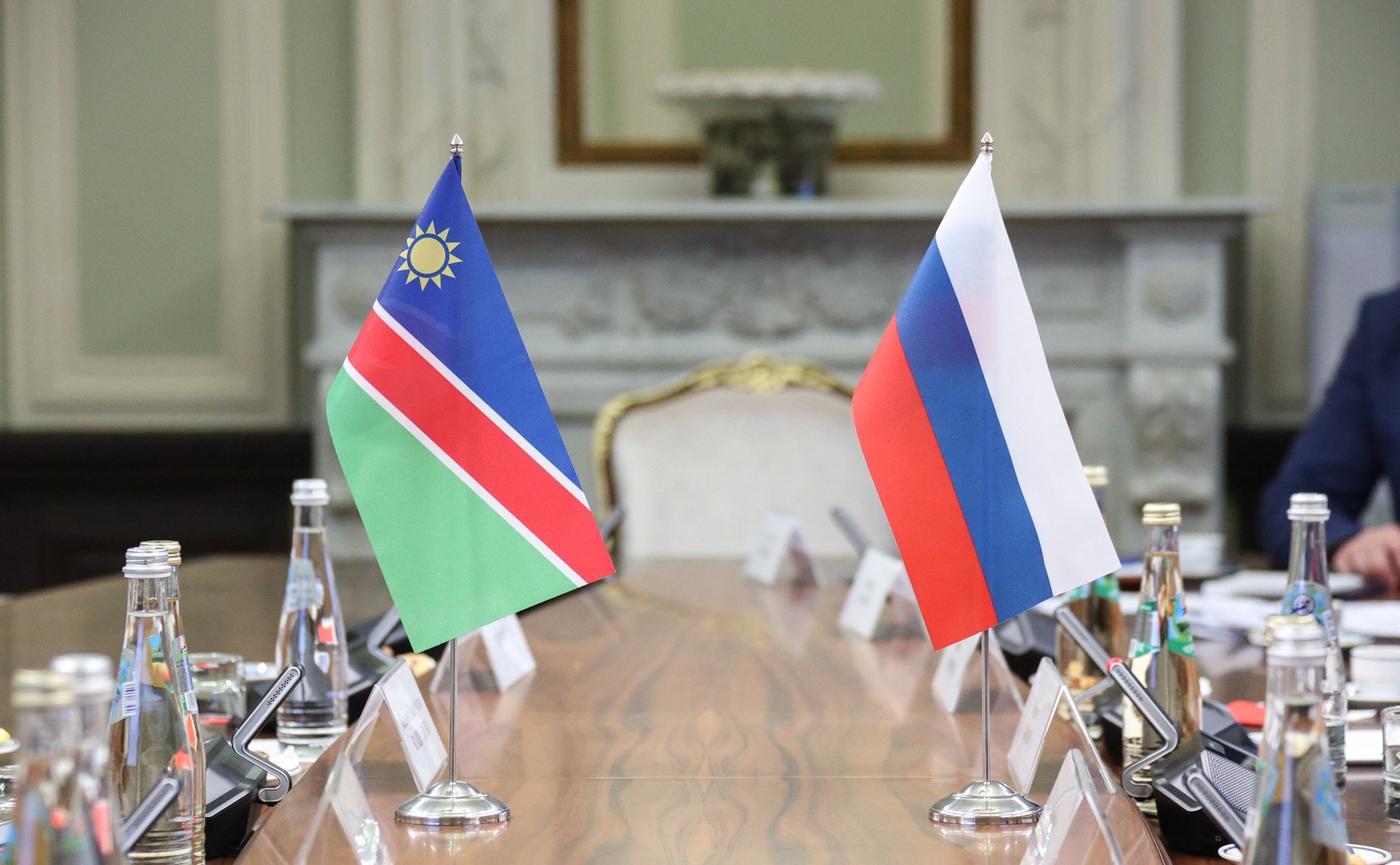 Встреча председателя Комитета СФ по международным делам Григория Карасина с Чрезвычайным и Полномочным Послом Республики Намибии в РФ