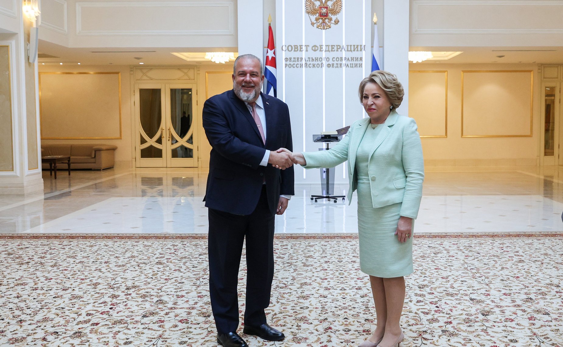 Валентина Матвиенко провела встречу с Премьер-министром Республики Куба Мануэлем Марреро Крусом