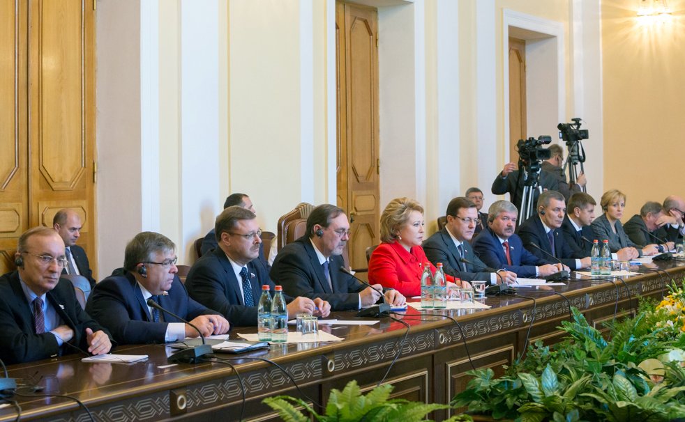 Встреча В. Матвиенко с Председателем Национального Собрания Республики Армения Г. Саакяном