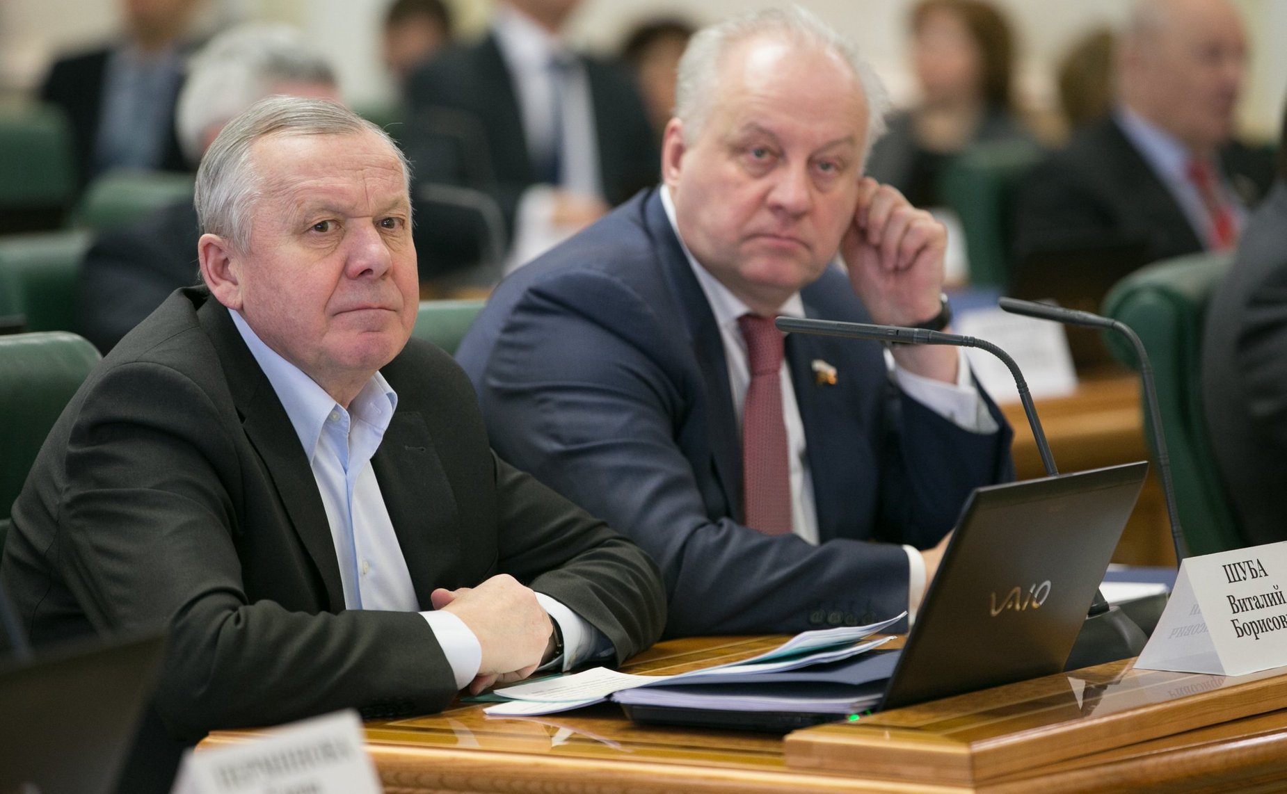 В. Шуба и И. Шубин на заседании Комитета Совета Федерации по бюджету и финансовым рынкам