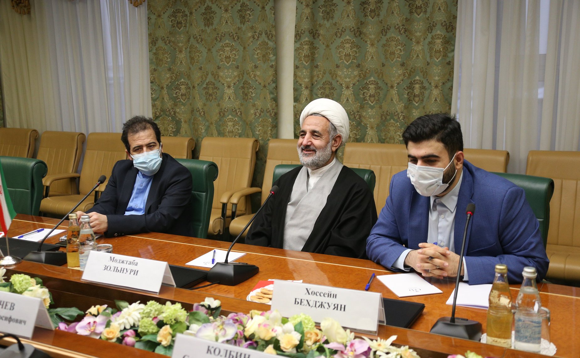 Встреча Константина Косачева с делегацией Комиссии по национальной безопасности и внешней политике Собрания Исламского Совета Исламской Республики Иран во главе с председателем М. Зольнури