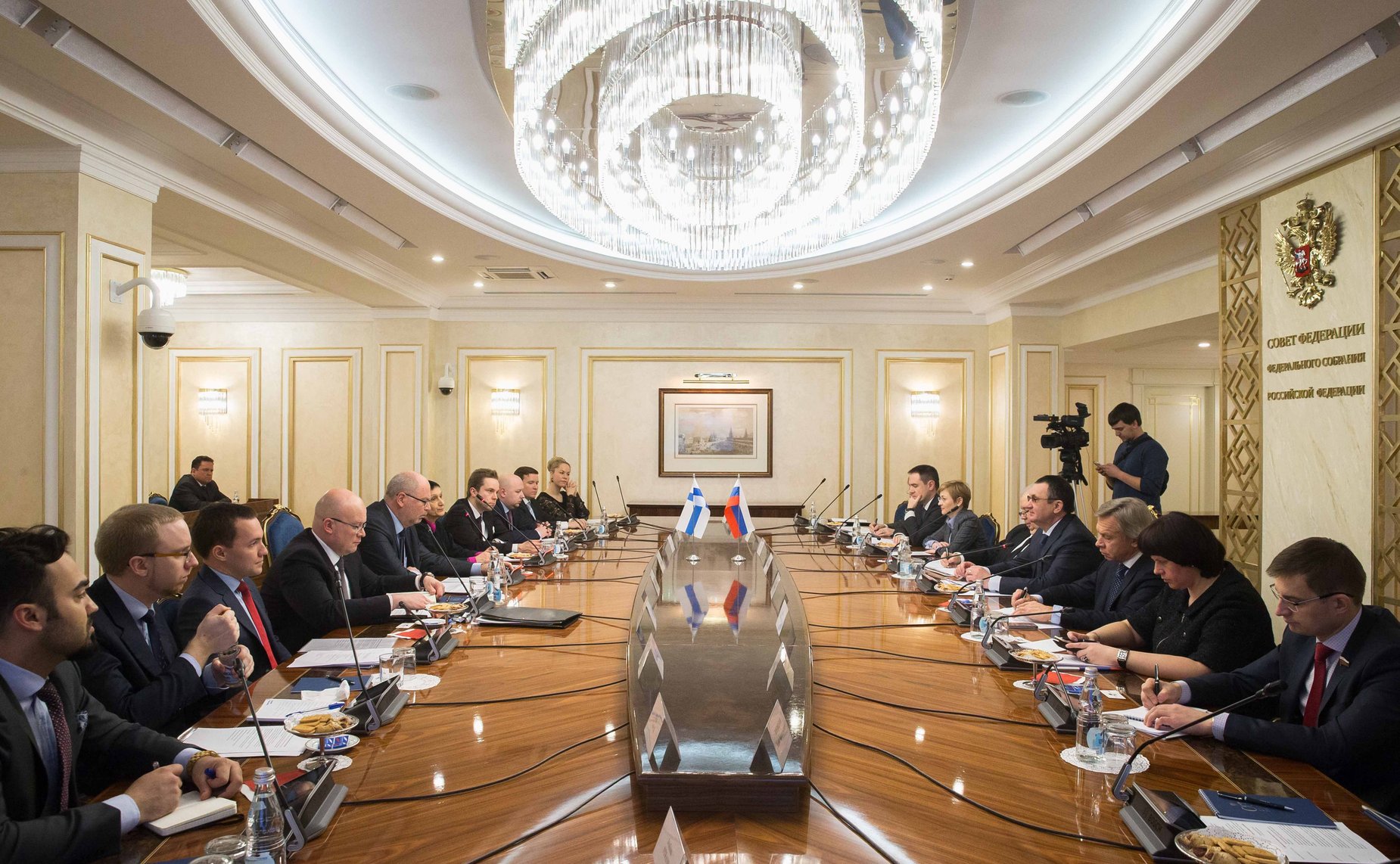 Встреча Н. Федорова с руководителем парламентской группы «Финляндия – Россия» Э. Хейнялуомой