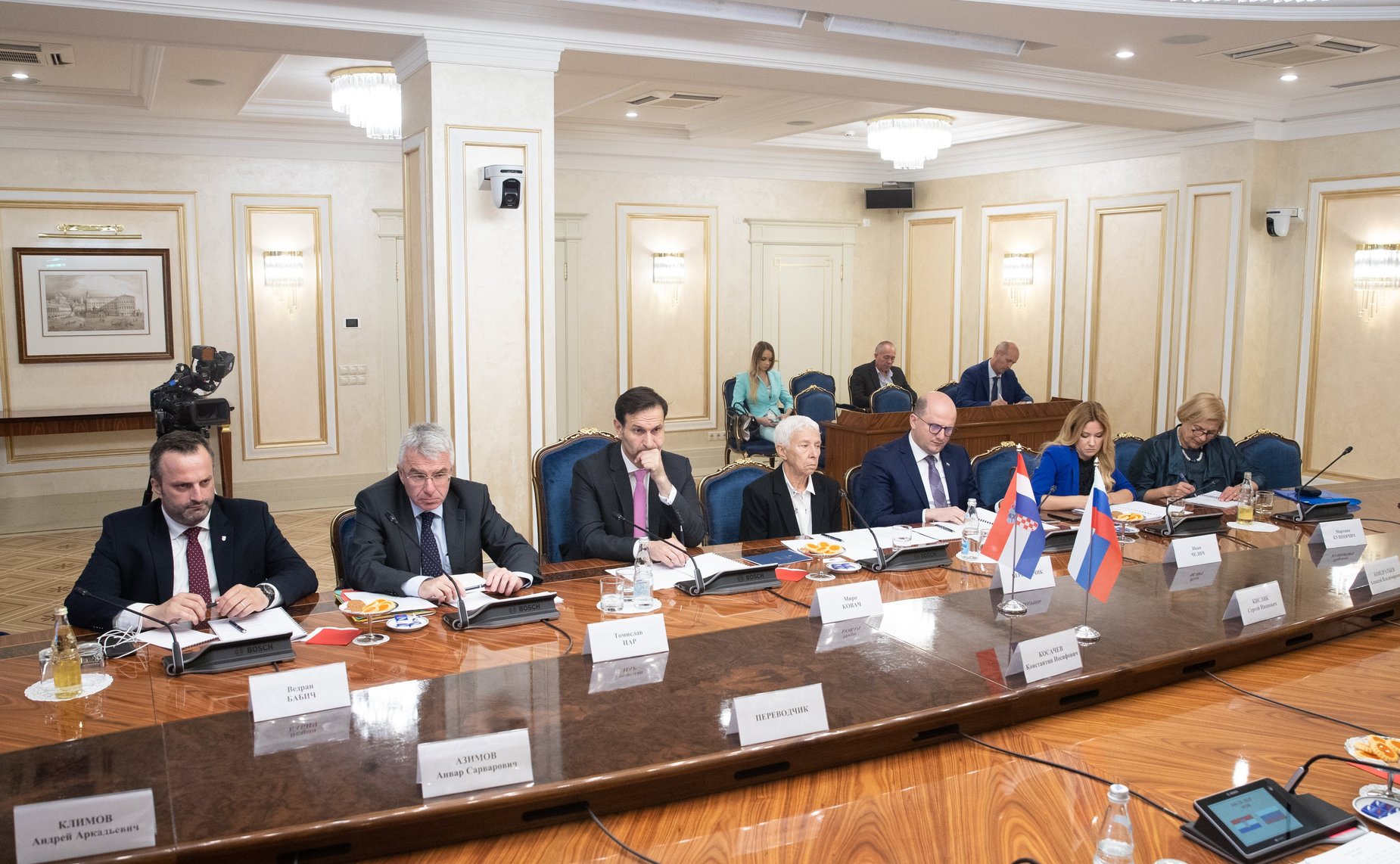 Встреча Константина Косачева с делегацией Комитета Хорватского сабора по внешней политике во главе с председателем Комитета Миро Ковачем