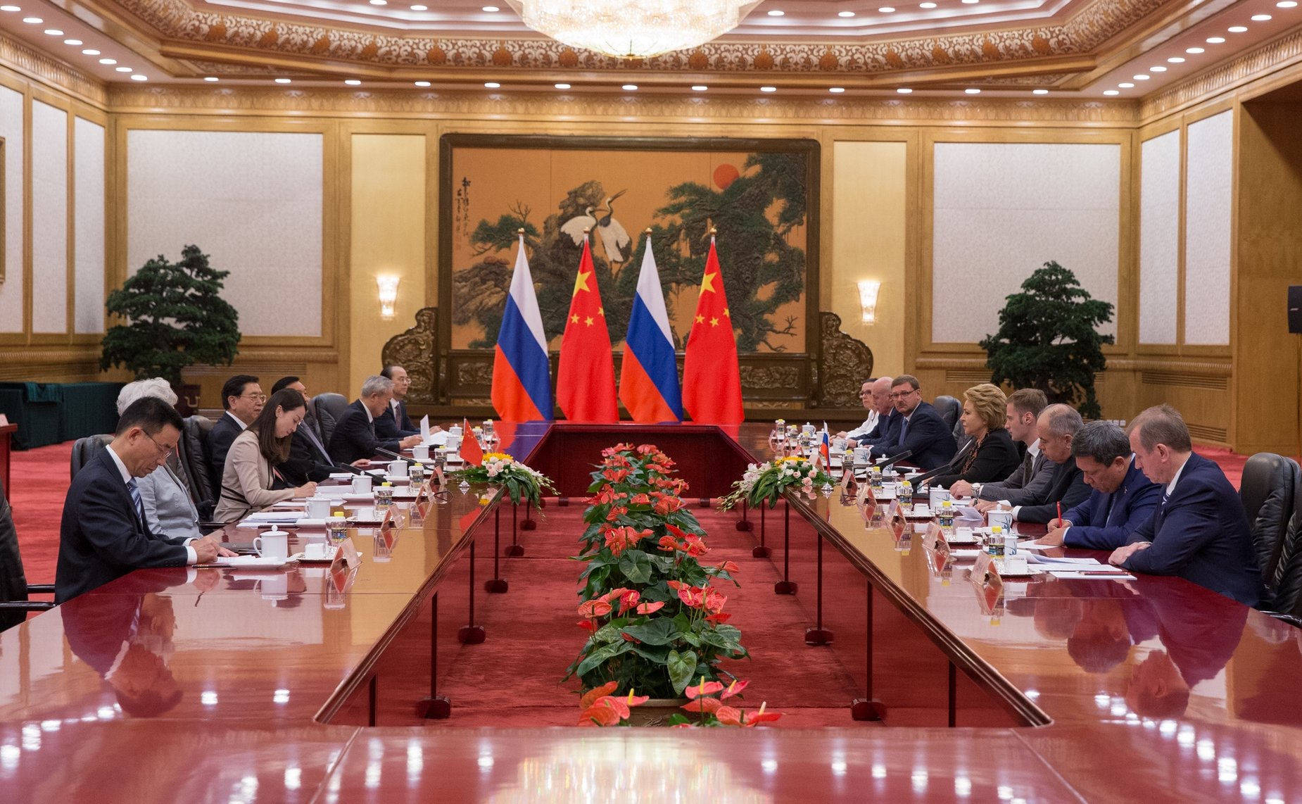 Встреча Председателя СФ с Председателем Постоянного комитета Всекитайского собрания народных представителей, КНР, 2016