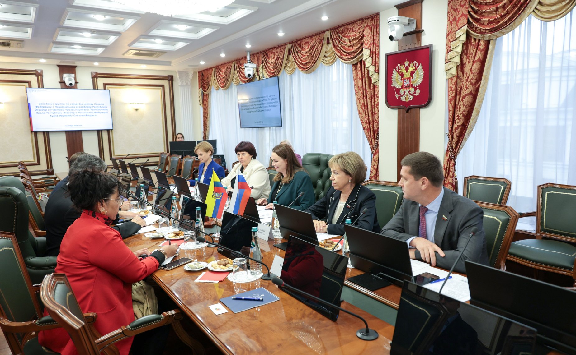 Заседание группы по сотрудничеству Совета Федерации с Национальной ассамблеей Республики Эквадор с участием Чрезвычайного и Полномочного Посла Республики Эквадор в Российской Федерации