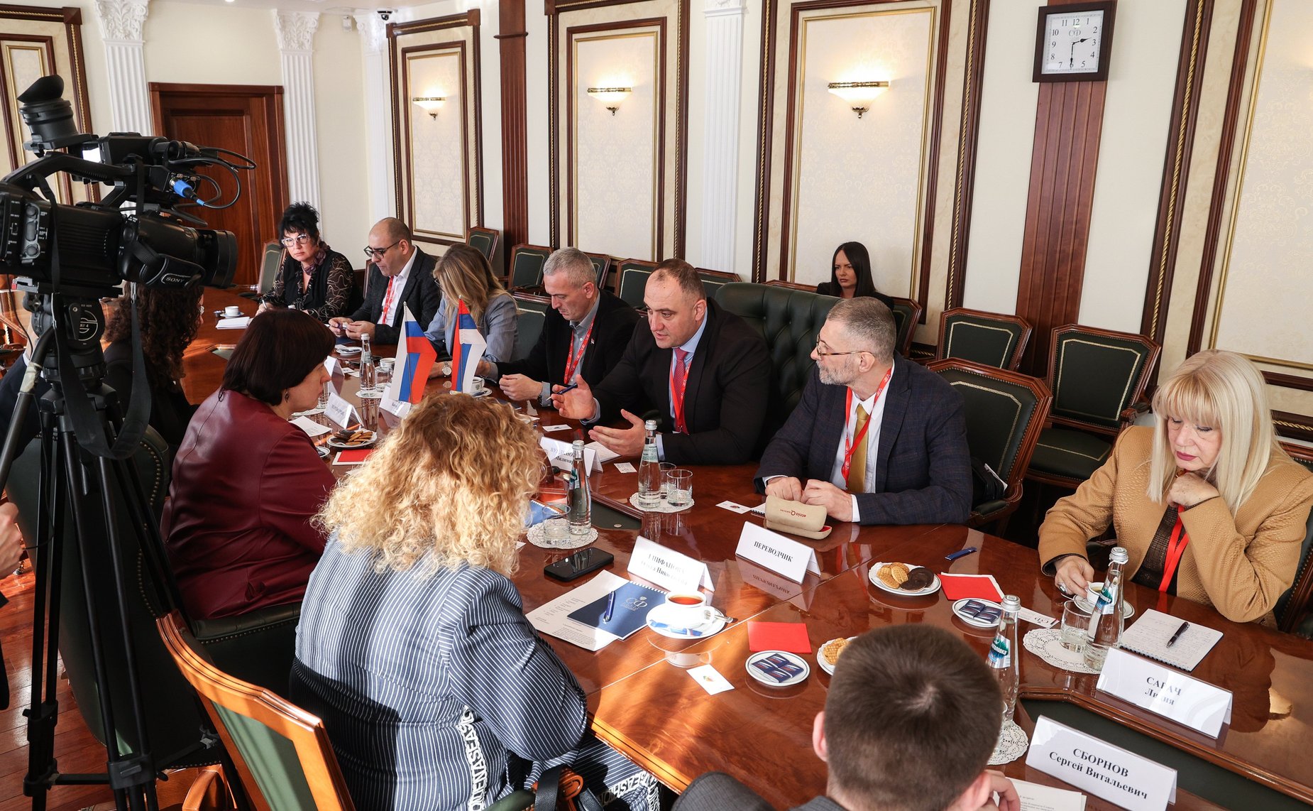 Встреча руководителя группы по сотрудничеству Совета Федерации с Народной скупщиной Республики Сербии Елены Афанасьевой с делегацией Народной скупщины Республики Сербии