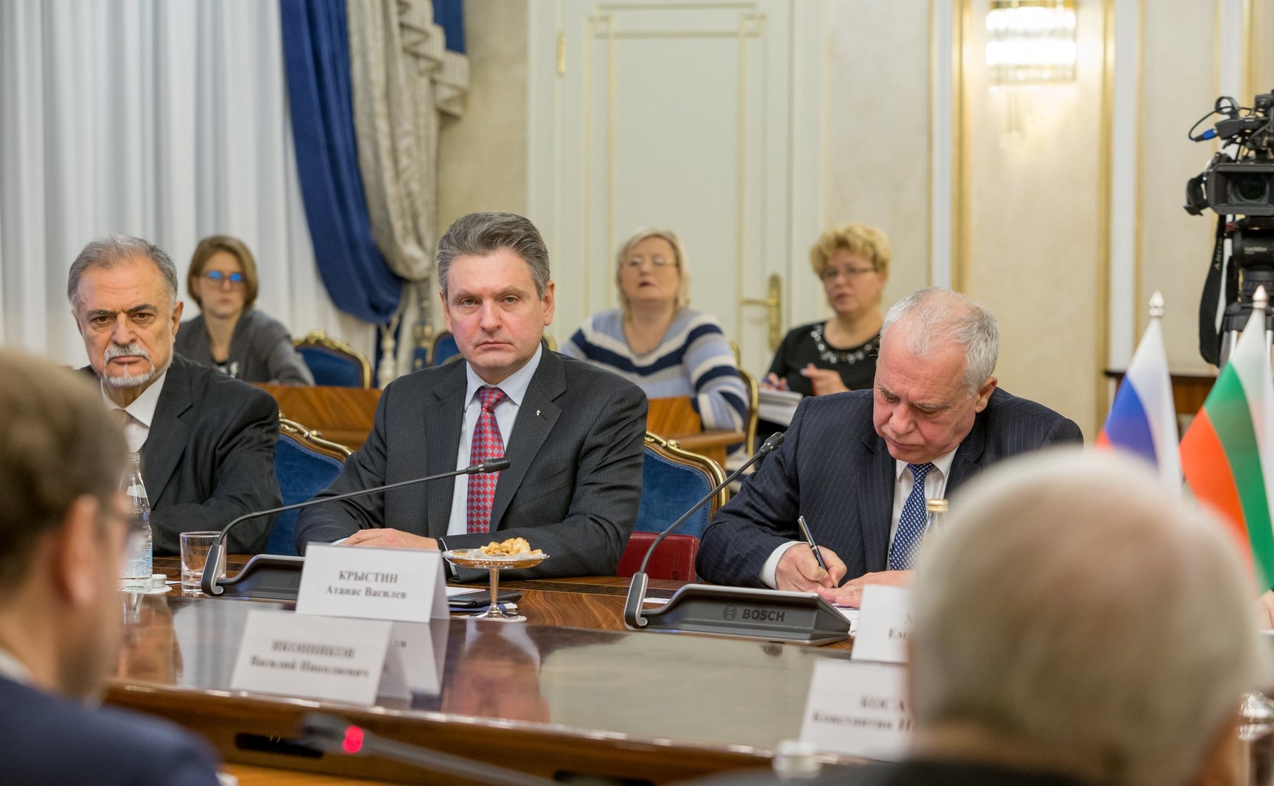 Встреча К. Косачева с заместителем Председателя Народного Собрания Болгарии Е. Христовым