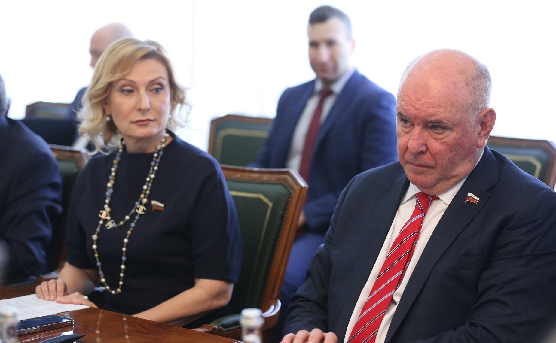 Встреча заместителя Председателя Совета Федерации Константина Косачева с Председателем Народного Совета Донецкой Народной Республики Владимиром Бидёвкой