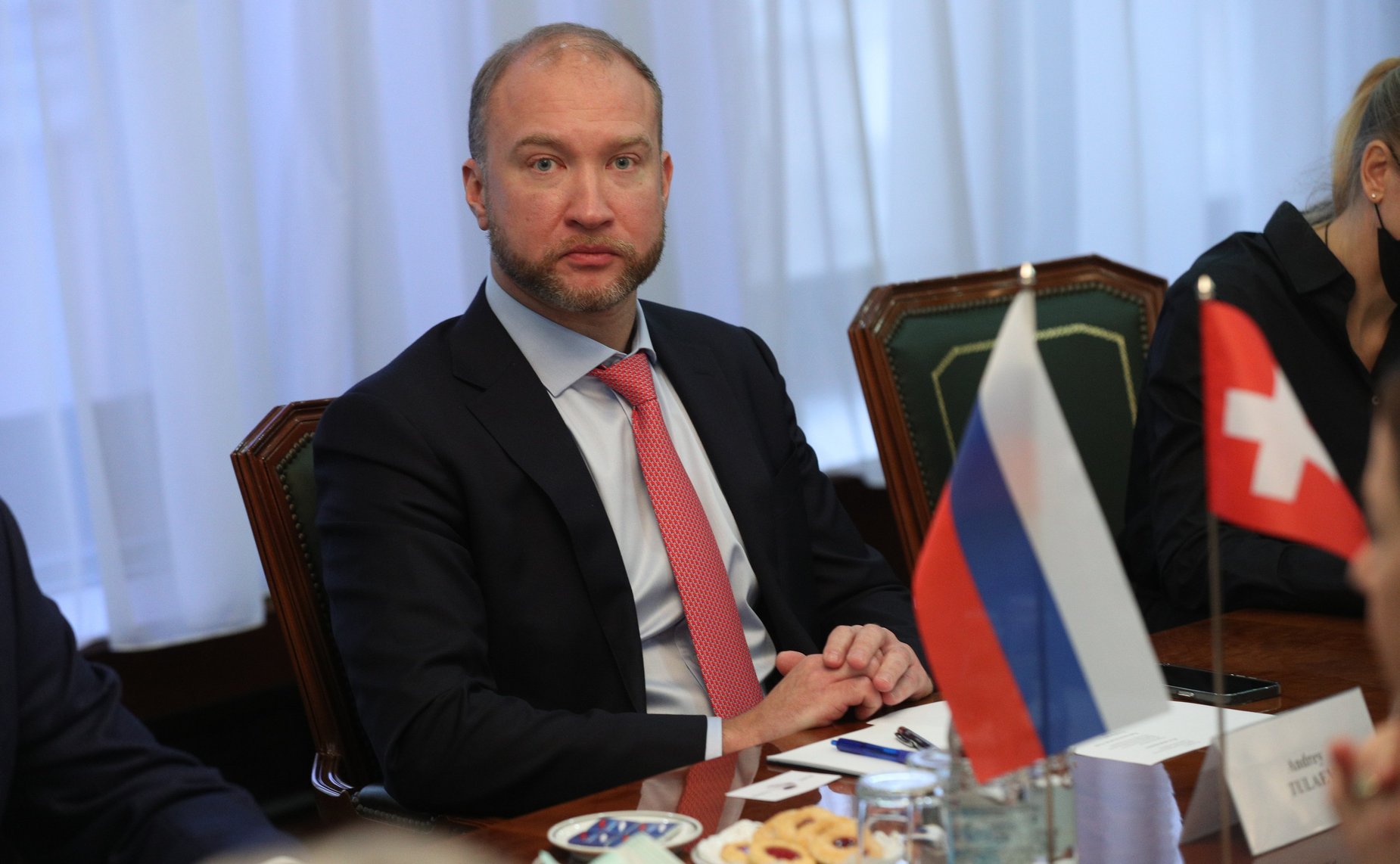 Встреча заместителя Председателя СФ Юрия Воробьева с Чрезвычайным и Полномочным Послом Швейцарской Конфедерации в РФ Кристиной Марти Ланг