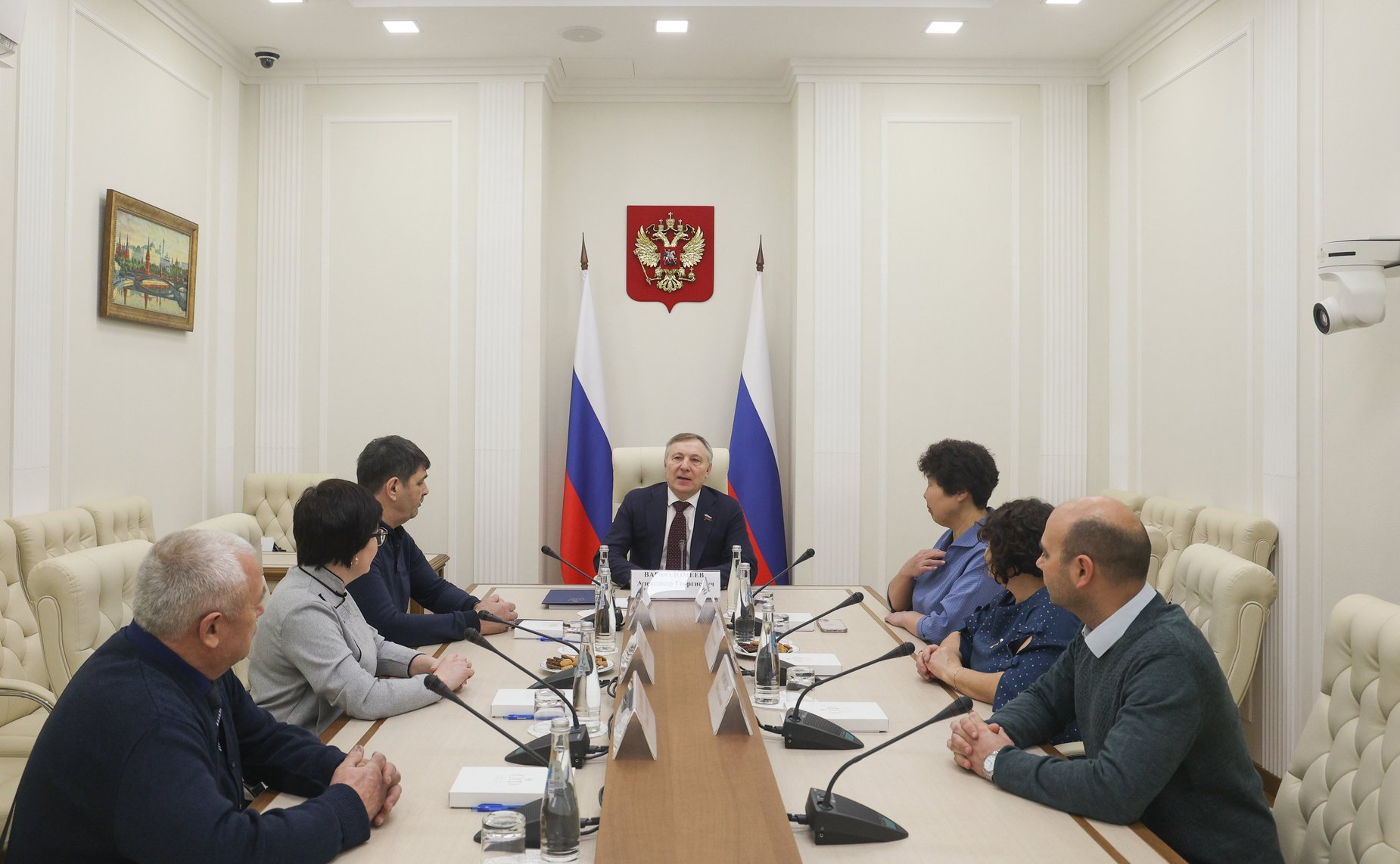 Встреча первого заместителя председателя Комитета СФ по социальной политике Александра Варфоломеева с участниками Всероссийского муниципального форума «Малая Родина — сила России»