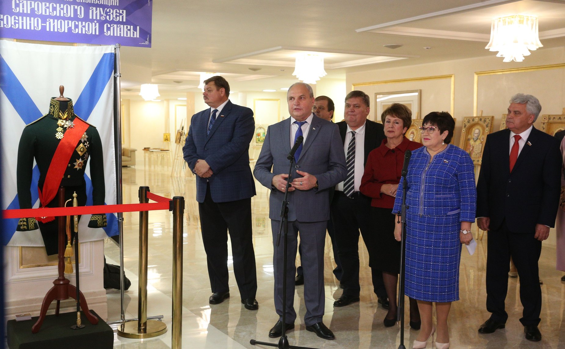 В Совете Федерации открылась выставка «Адмирал Ушаков и небесные покровители Армии и Флота России»