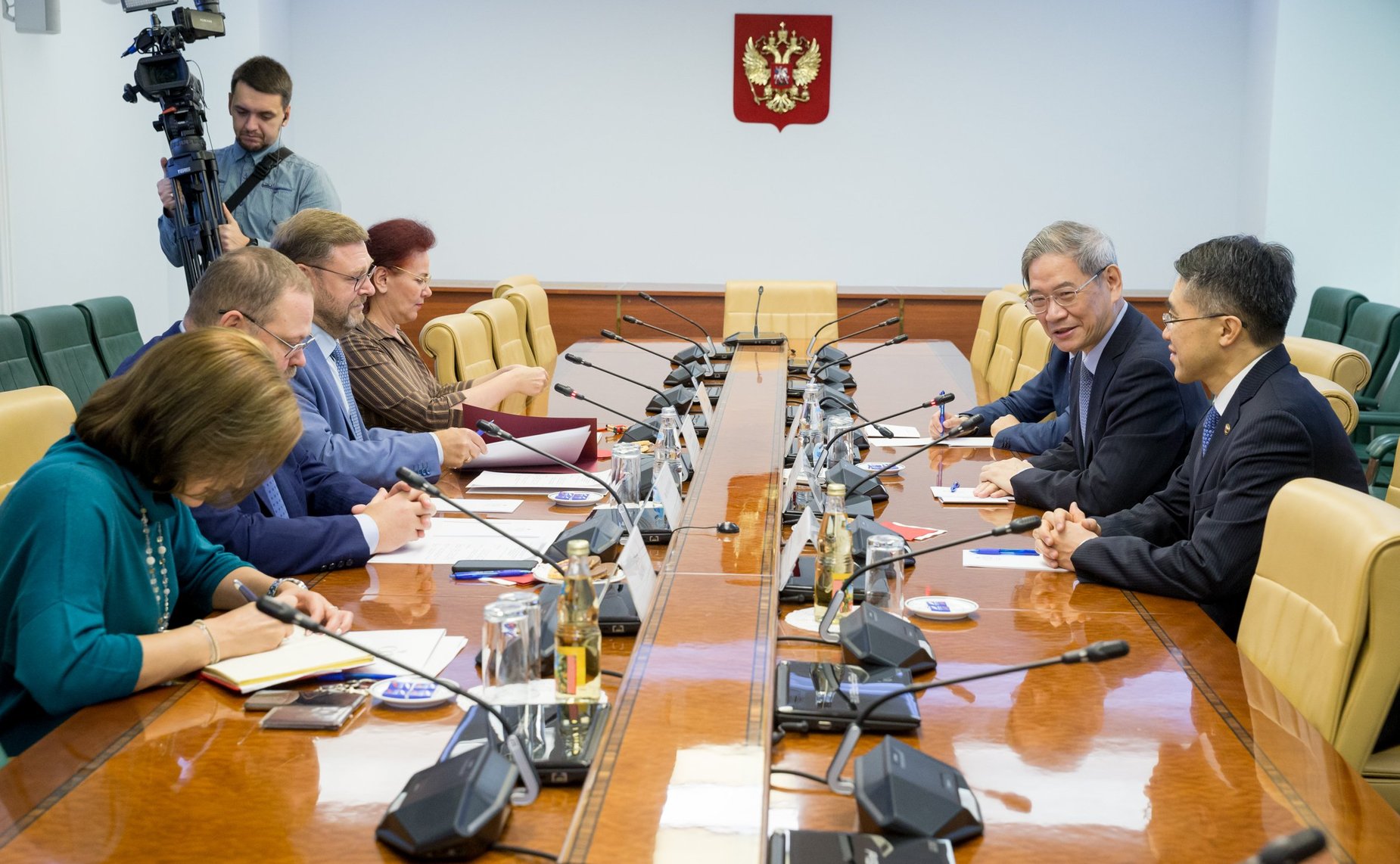 Встреча Константина Косачева с заместителем председателя Комитета по международным делам Всекитайского собрания народных представителей Чжан Чжицзюнь