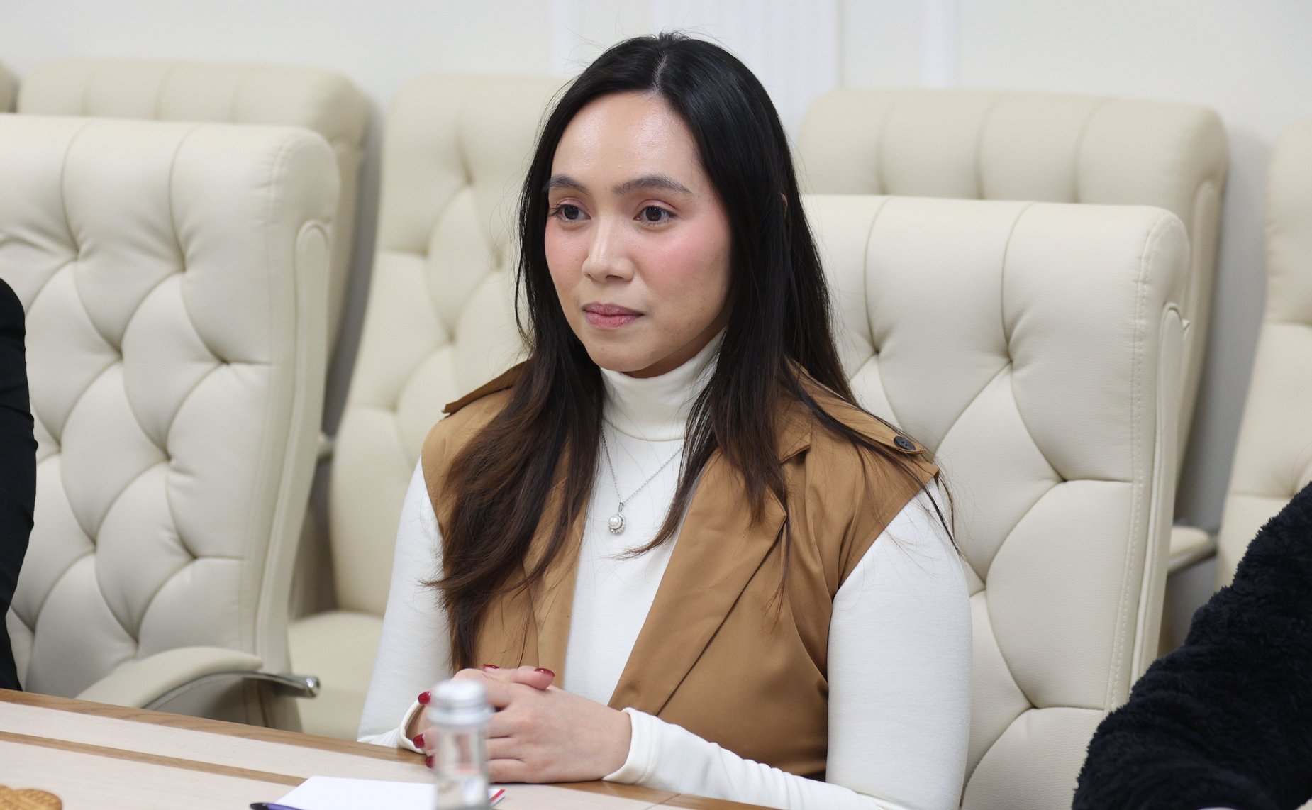 Встреча первого заместителя председателя Комитета СФ по международным делам Андрея Денисова с заместителем Председателя Комитета по обороне Конгресса Республики Филиппины Дрикси Мэй Суарес Кардемой