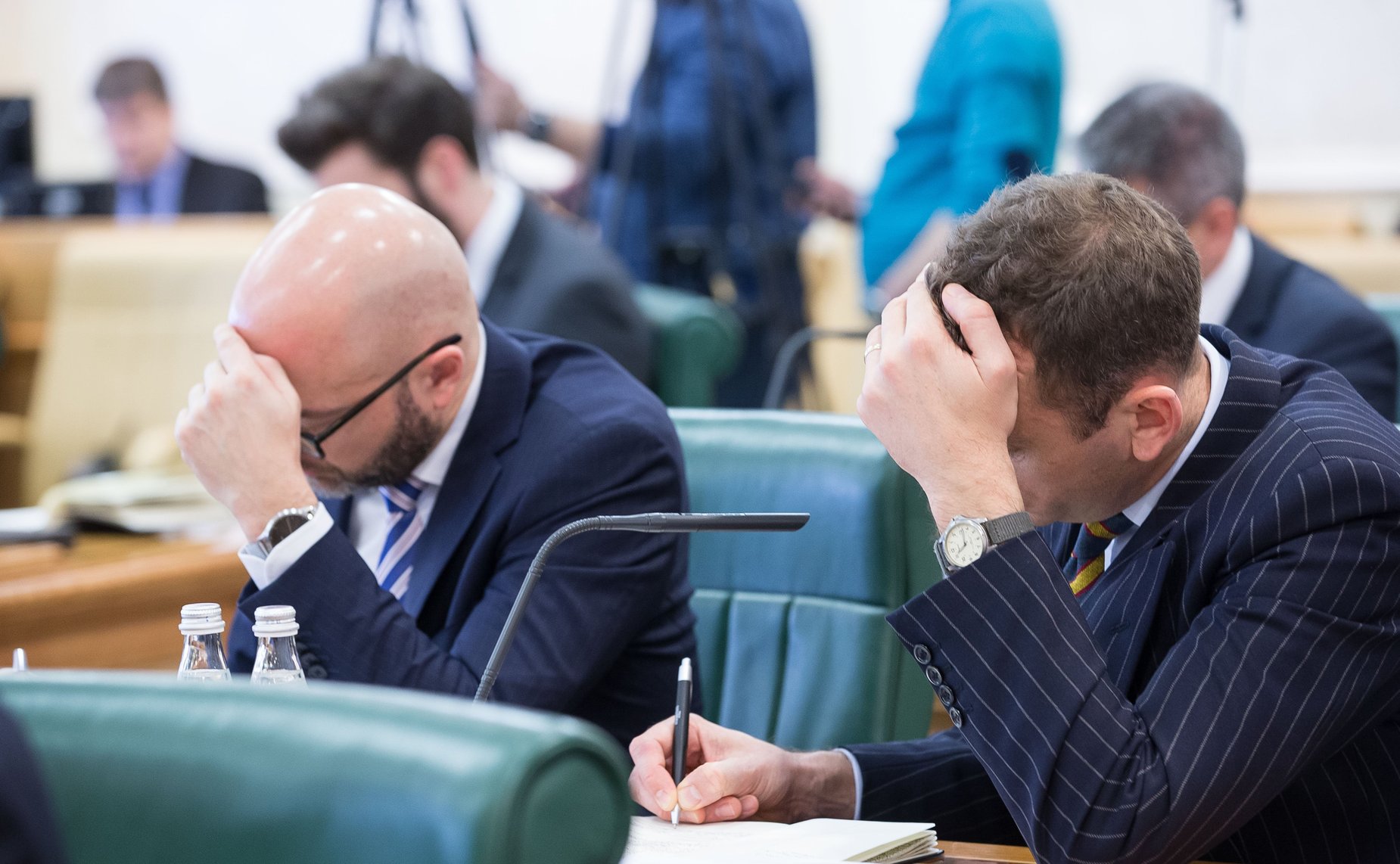 Встреча В. Бондарева с директором Центра высших военных исследований Французской Республики Винсентом Жиро