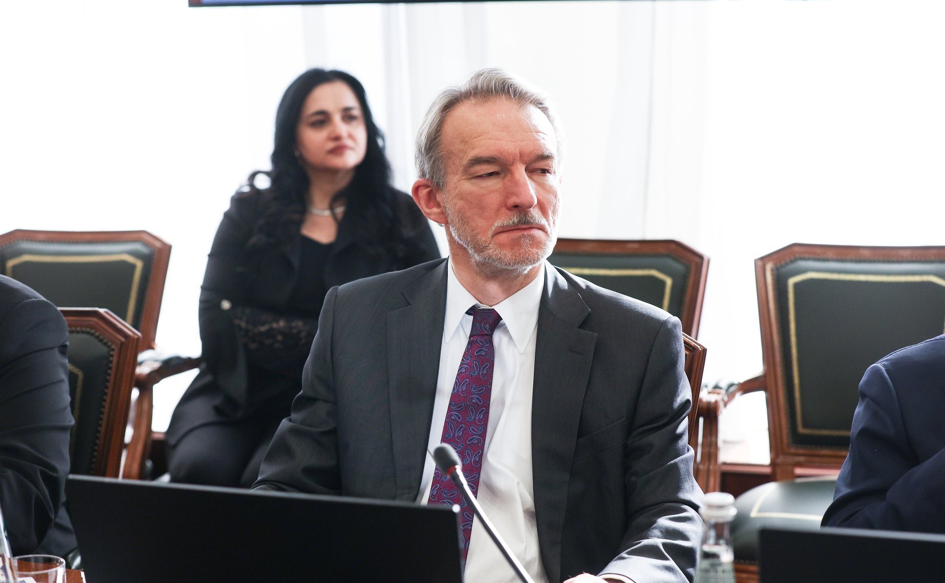 Встреча сенаторов РФ с депутатом Великого национального собрания Турции, председателем группы дружбы с Россией Великого национального собрания Турции Муратом Байбатуром