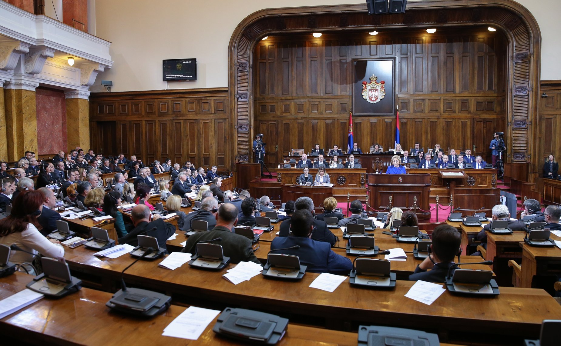 Выступление Председателя СФ В.И.Матвиенко на Четырнадцатом внеочередном пленарном заседании Народной скупщины Республики Сербии