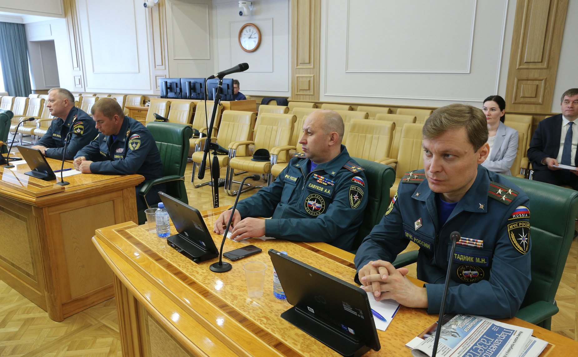 Встреча сенаторов РФ со слушателями Академии Государственной противопожарной службы МЧС России