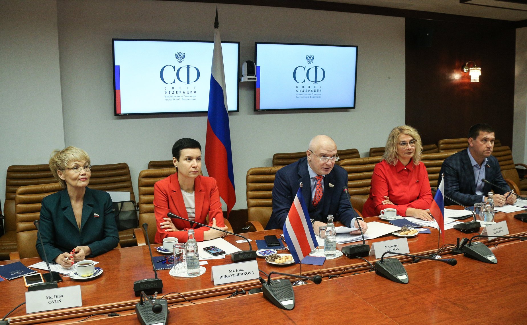 Заседание группы по сотрудничеству Совета Федерации с парламентами стран Латинской Америки и парламентской группы дружбы «Коста-Рика — Россия» Законодательной ассамблеи Республики Коста-Рика