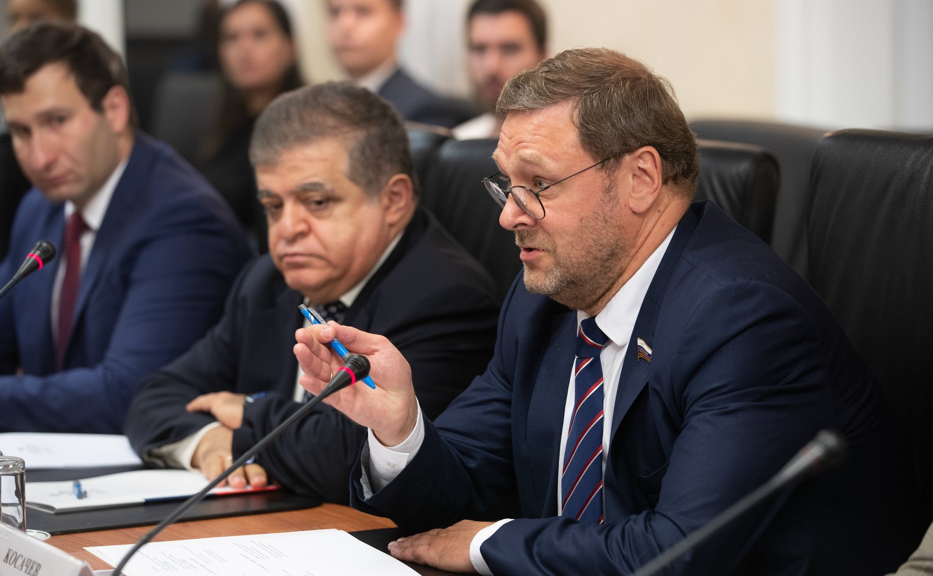 Встреча Константина Косачева с руководителем фракции «Альянс патриотов Грузии» Парламента Грузии Г. Ломия