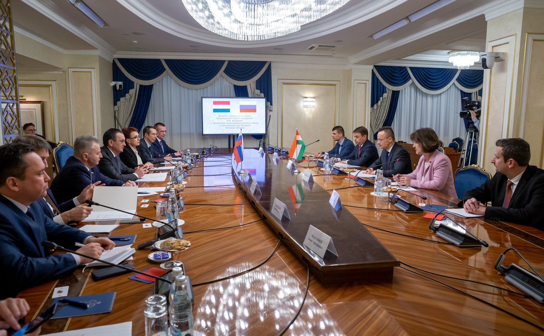 Встреча Николая Федорова с Министром внешнеэкономических связей и иностранных дел Венгрии Петером Сийярто