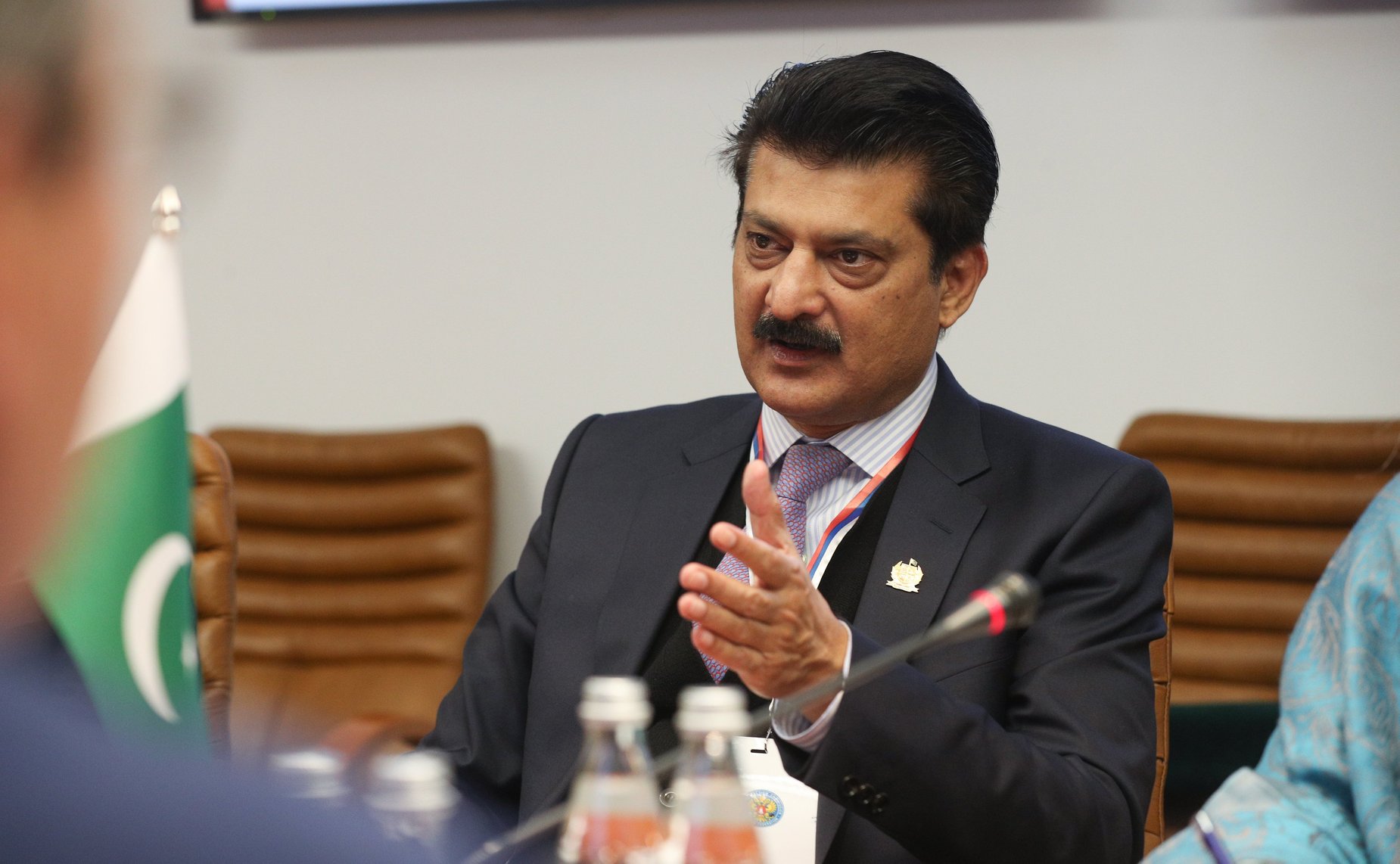 Встреча председателя Комитета СФ по международным делам Григория Карасина с лидером фракции «Движение за справедливость» в Сенате Исламской Республики Пакистан