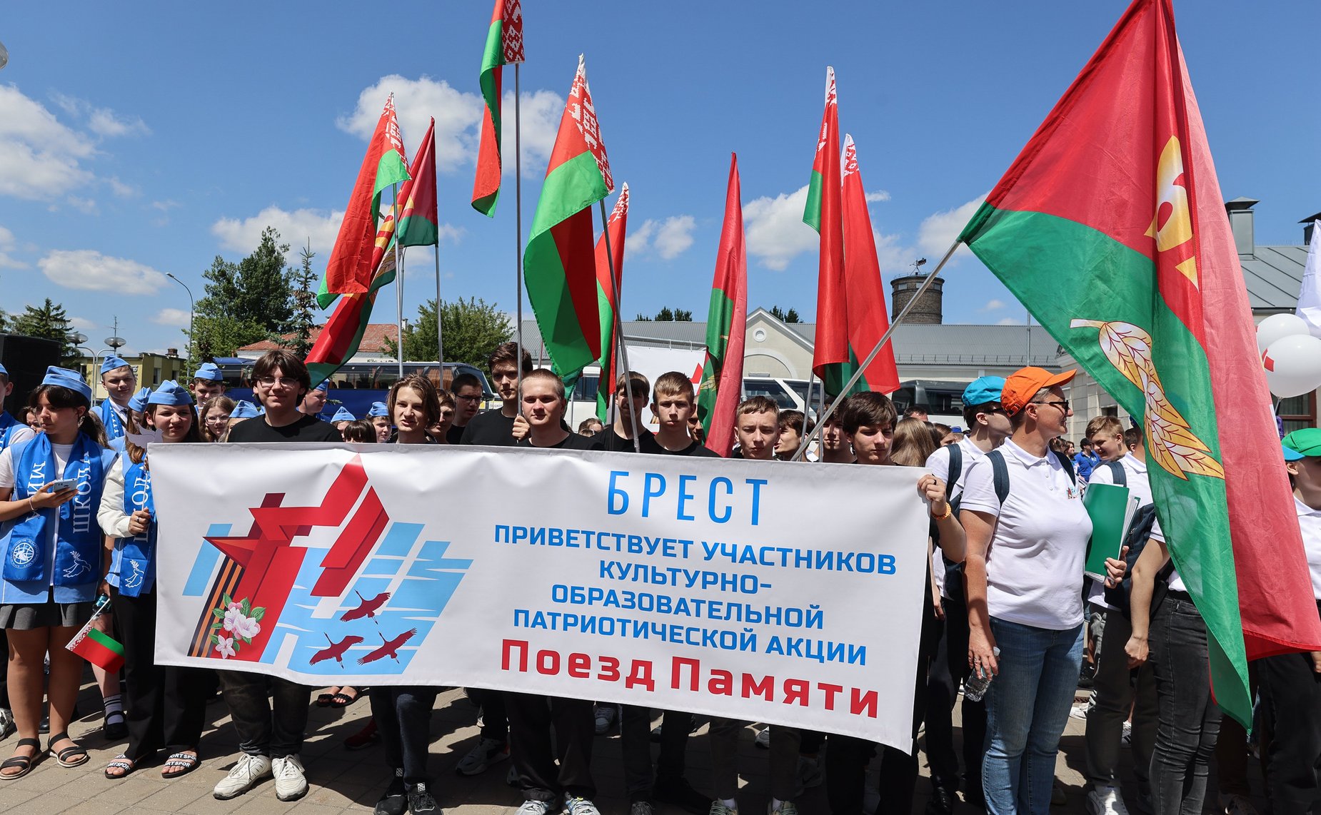 Участники «Поезда Памяти» прибыли в Брест (фото Алексей Бибиков, ИД «Беларусь сегодня»)