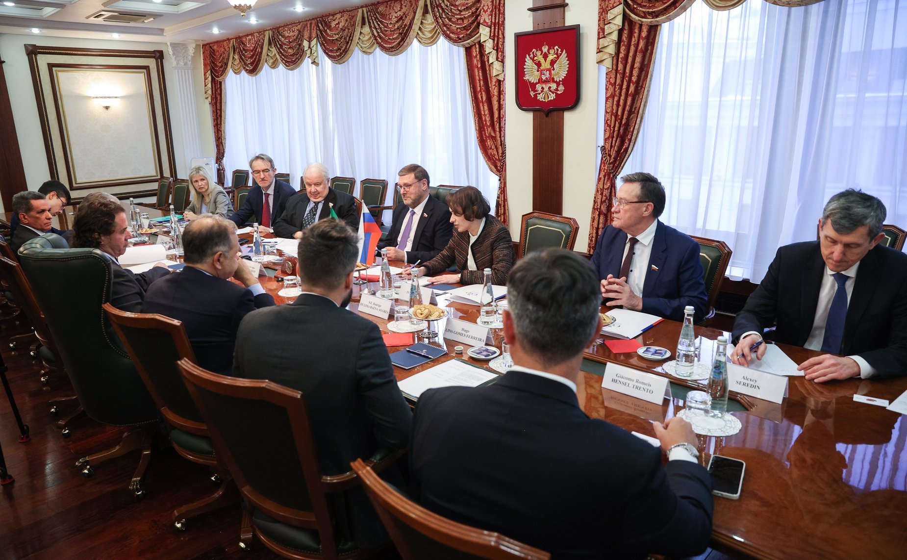 Константин Косачев провел встречу с первым заместителем Председателя Федерального сената Национального конгресса Федеративной Республики Бразилии Венезиано Виталом ду Рего