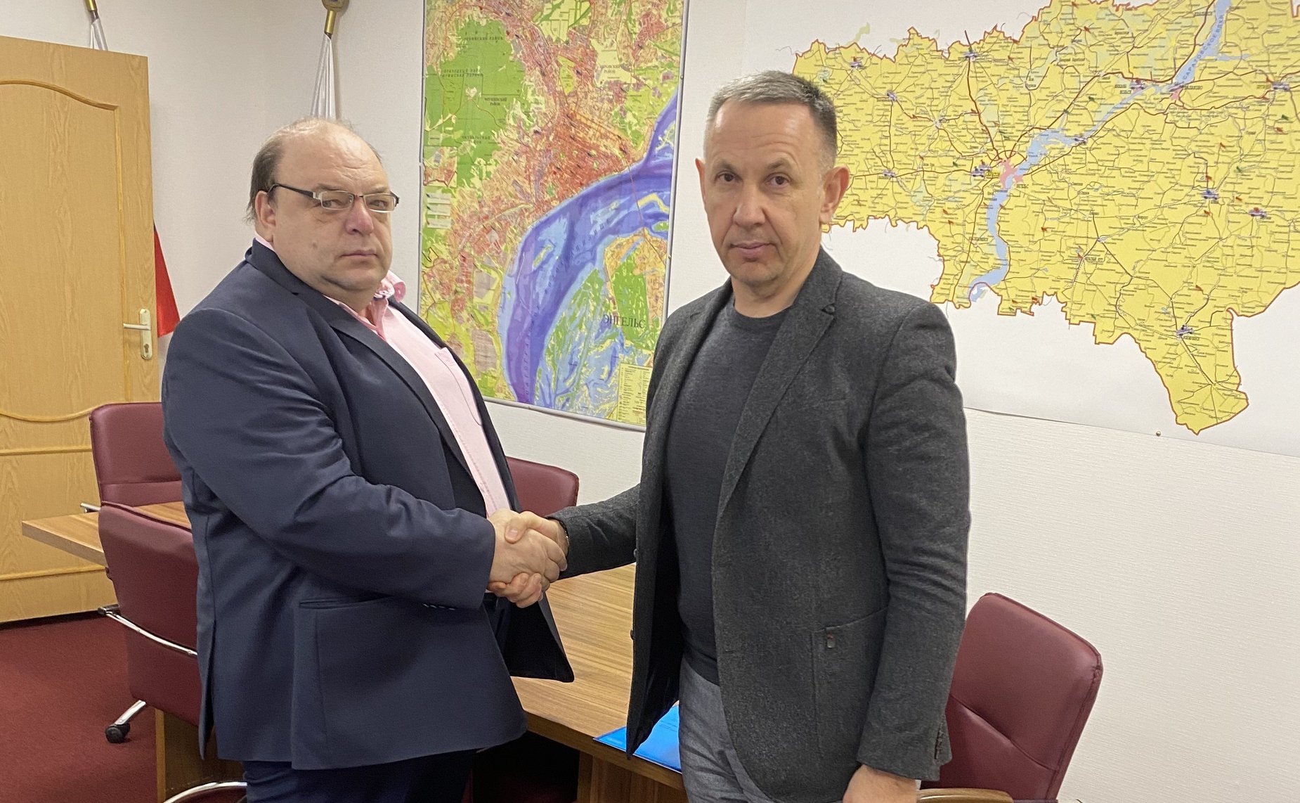 Встреча Олега Алексеева с министром здравоохранения Саратовской области Олегом Костиным