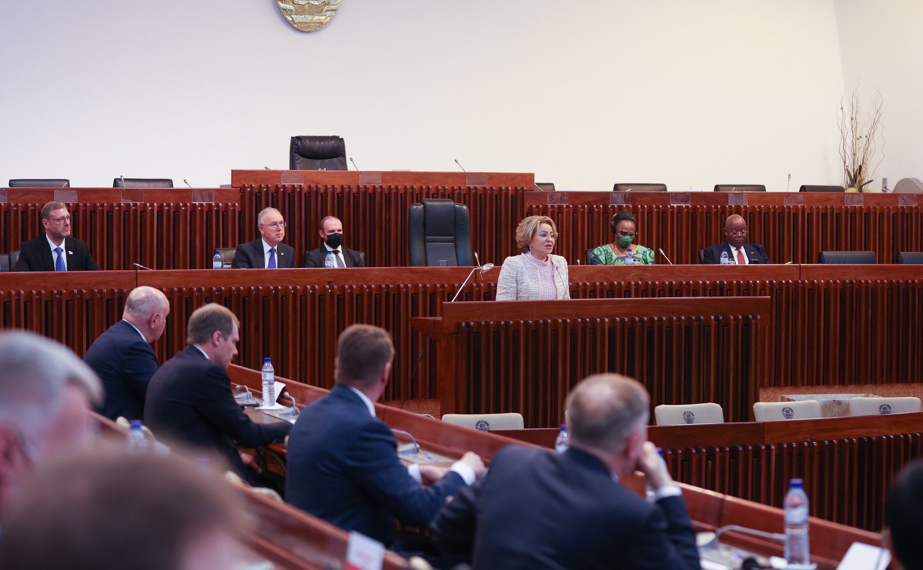 Выступление Валентины Матвиенко перед депутатами Ассамблеи Республики Мозамбик и Парламентской лигой дружбы Россия-Мозамбик