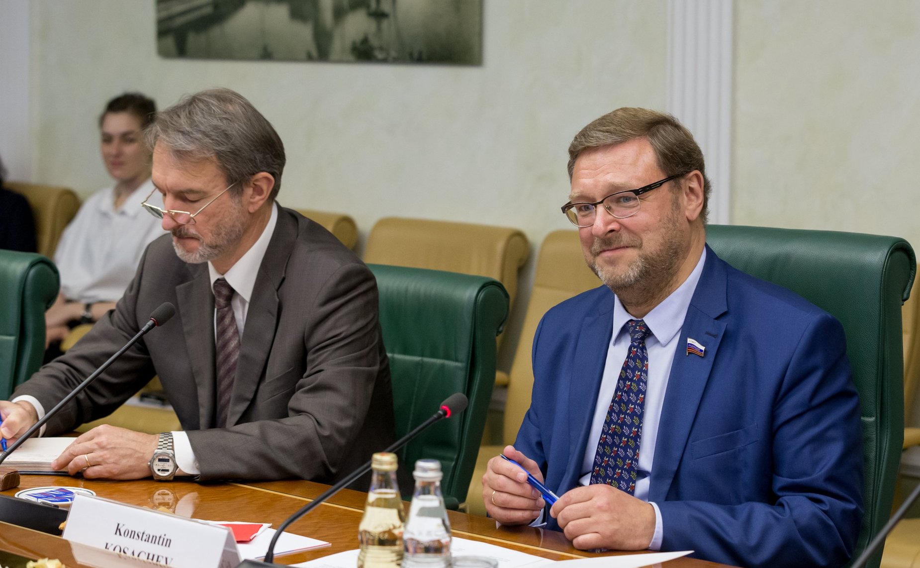 Встреча Константина Косачева с Чрезвычайным и Полномочным Послом ФРГ в РФ Рюдигером фон Фричем