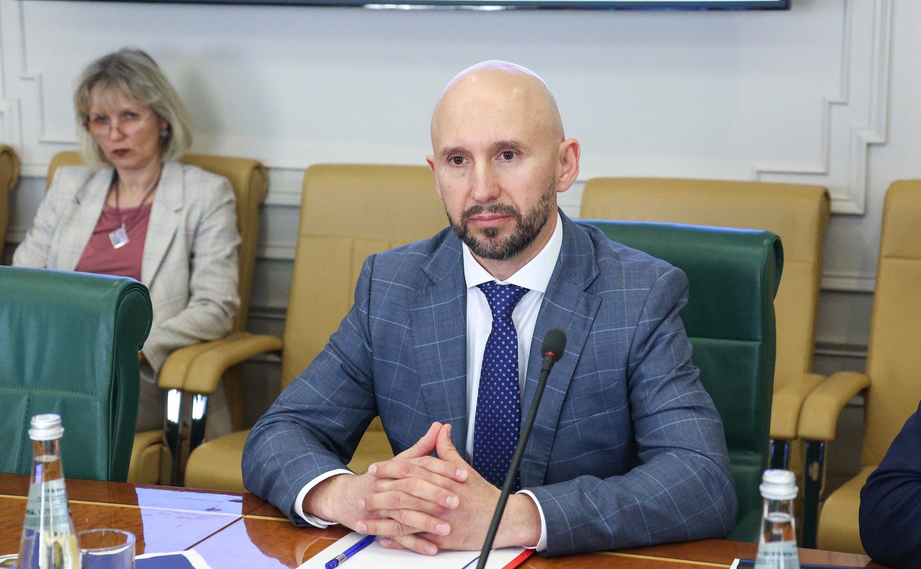 Встреча председателя Комитета Совета Федерации по международным делам Григория Карасина с Чрезвычайным и Полномочным Послом Восточной Республики Уругвай в Российской Федерации Марией Дель Росарио Портель Касановой