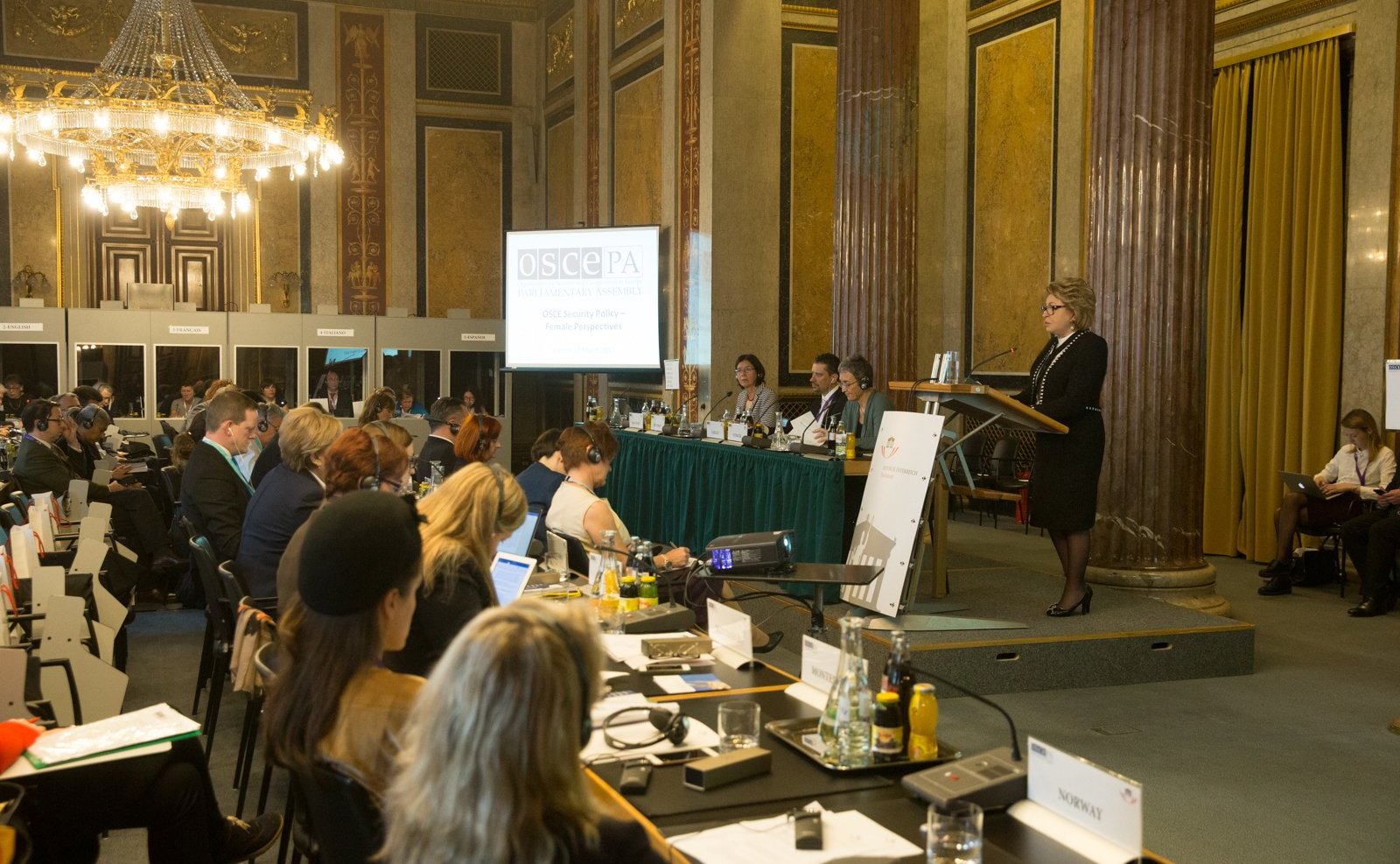Председатель СФ приняла участие в конференции «Политика безопасности ОБСЕ – взгляд со стороны женщин» в Вене