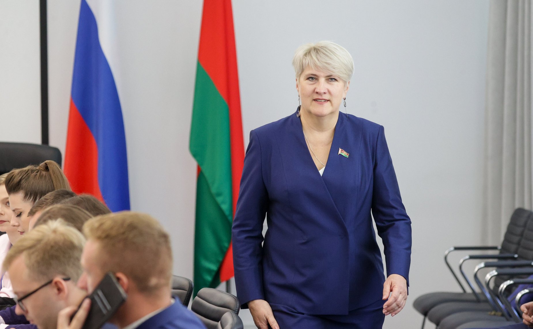 Совместное заседание руководящих органов Молодежного совета (парламента) при Национальном собрании Республики Беларусь и Палаты молодых законодателей при Совете Федерации (Фото Пресс-служба Совета Республики Беларусь)