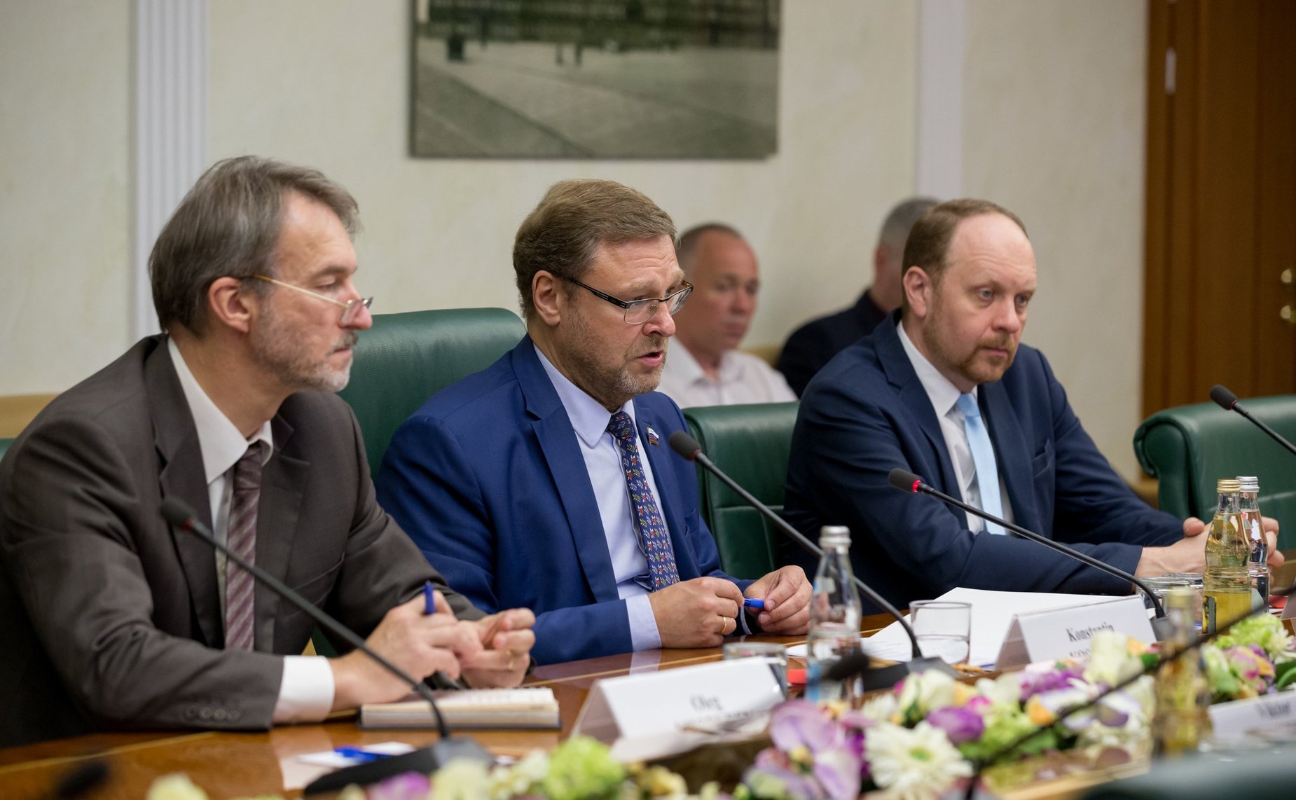 Встреча Константина Косачева с Чрезвычайным и Полномочным Послом ФРГ в РФ Рюдигером фон Фричем