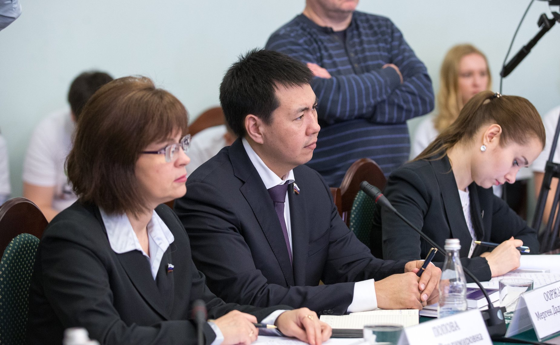 Е. Попова и М. Ооржак на первом заседании Совета по проблемам профилактики наркомании