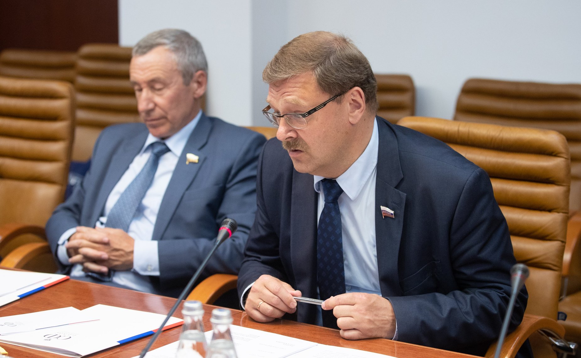 Встреча К. Косачева с заместителем Генерального секретаря Европейской внешнеполитической службы по политическим вопросам Жаном-Кристофом Бельяром