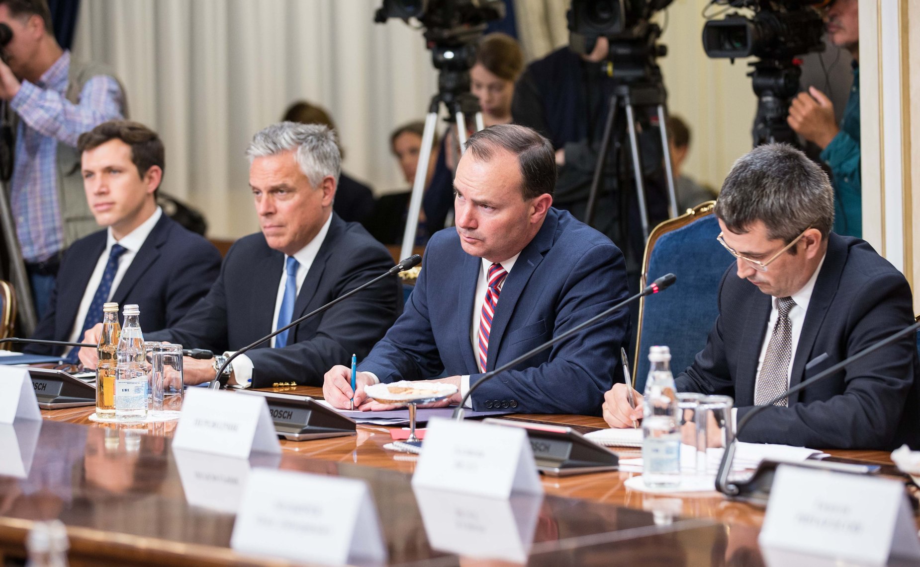 Встреча председателя Комитета СФ по международным делам Константина Косачева с американским сенатором-республиканцем Майклом Ли