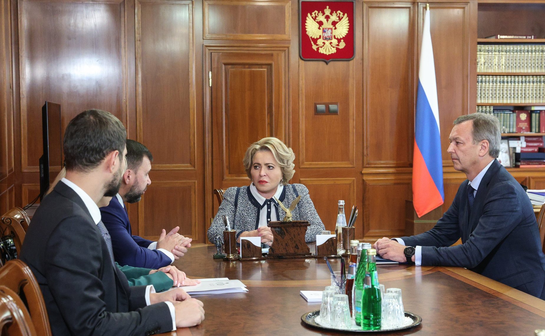 Председатель Совета Федерации Валентина Матвиенко провела встречу с главой Донецкой Народной Республики Денисом Пушилиным