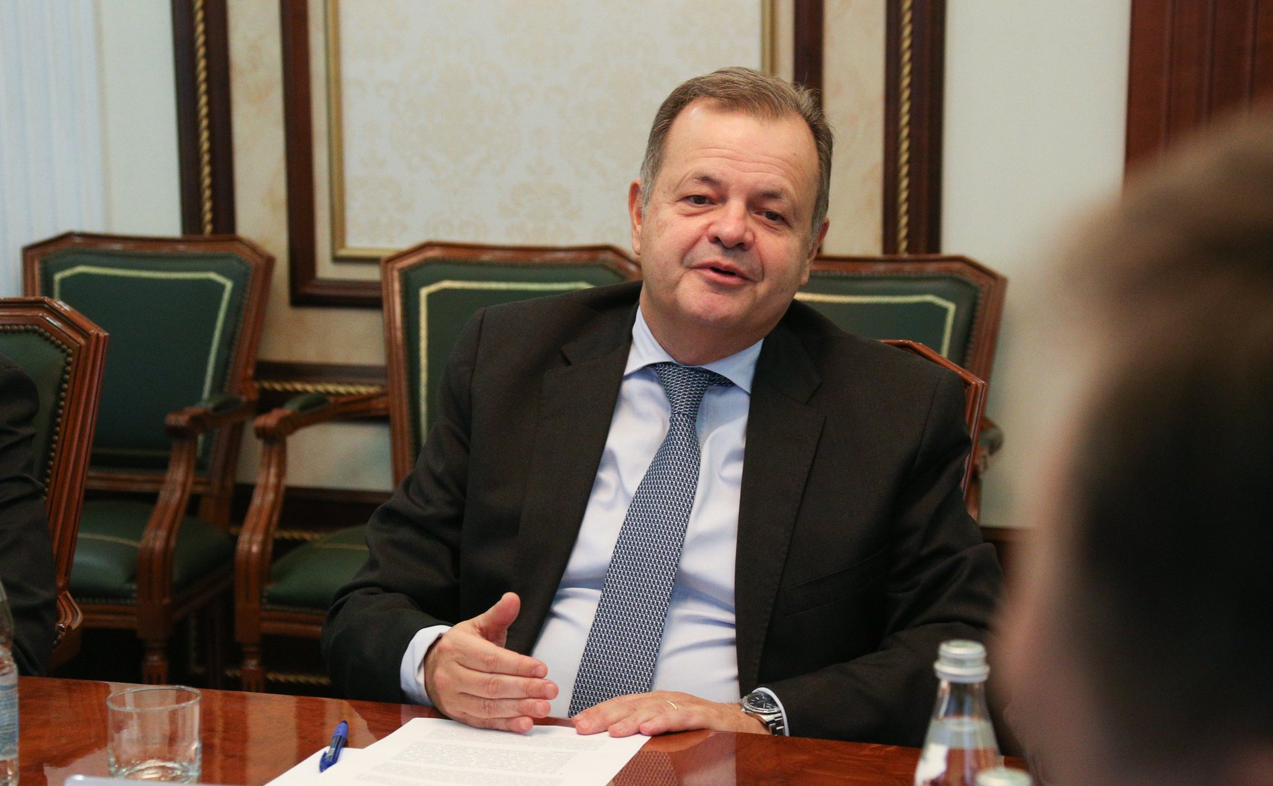 Встреча председателя Комитета СФ по международным делам Григория Карасина с Чрезвычайным и Полномочным послом Федеративной Республики Бразилия в РФ Родриго де Лимой Баэной Соаресом