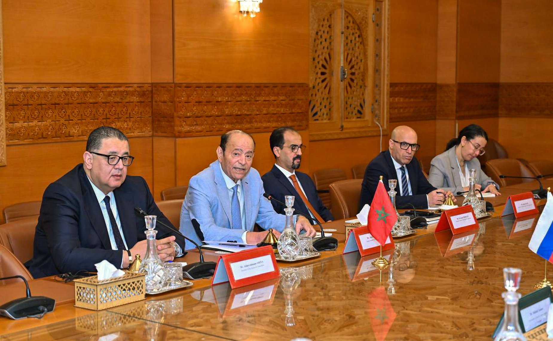 Участие делегации Совета Федерации в заседании группы по сотрудничеству Совета Федерации с Палатой советников Королевства Марокко. Встреча с первым заместителем Председателя Палаты советников Королевства Марокко Абделькадерсом Саламой