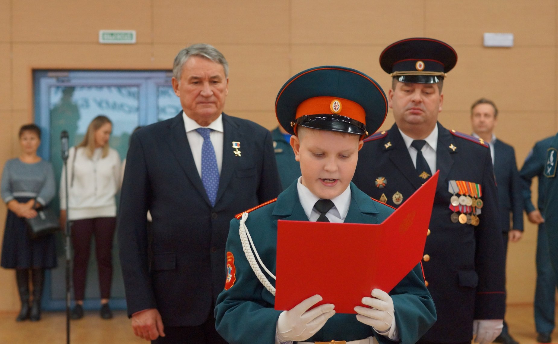 Церемония посвящения в кадеты прошла в образовательном центре — кадетской школе «Корабелы Прионежья»