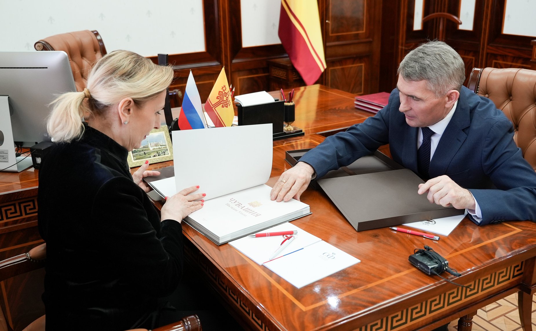 Встреча Инны Святенко с главой Чувашской Республики Олегом Николаевым