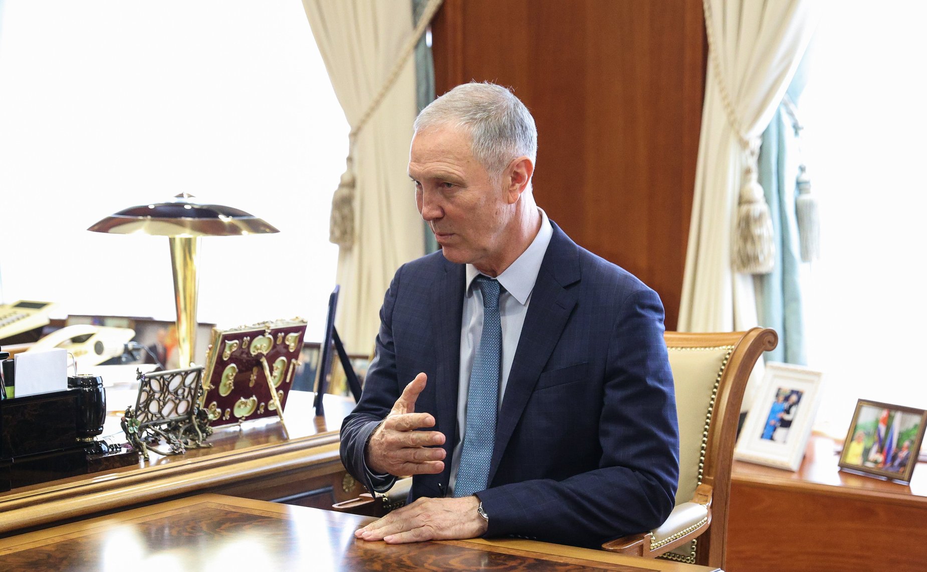 Председатель Совета Федерации Валентина Матвиенко провела встречу с губернатором Херсонской области Владимиром Сальдо