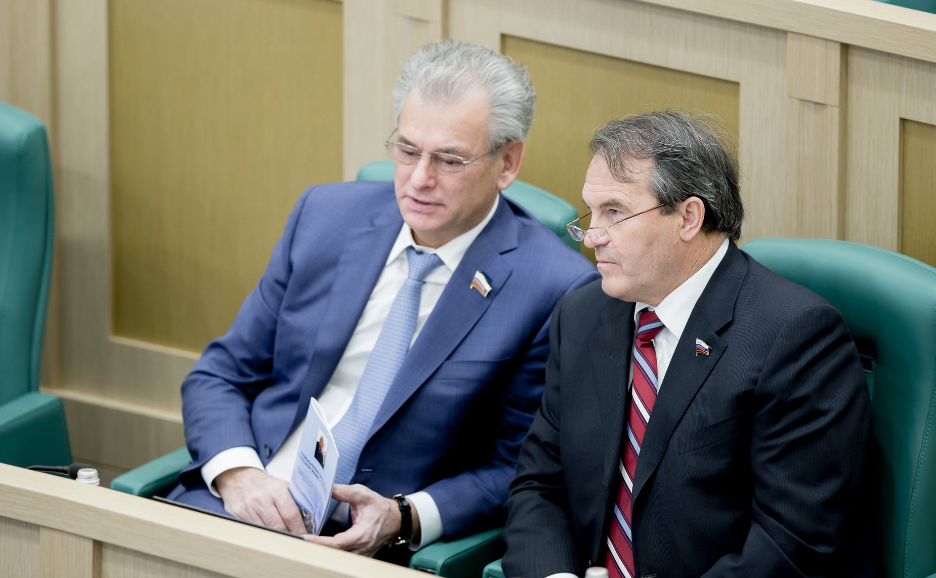 381-зеседание Совета Федерации Морозов и Булаев